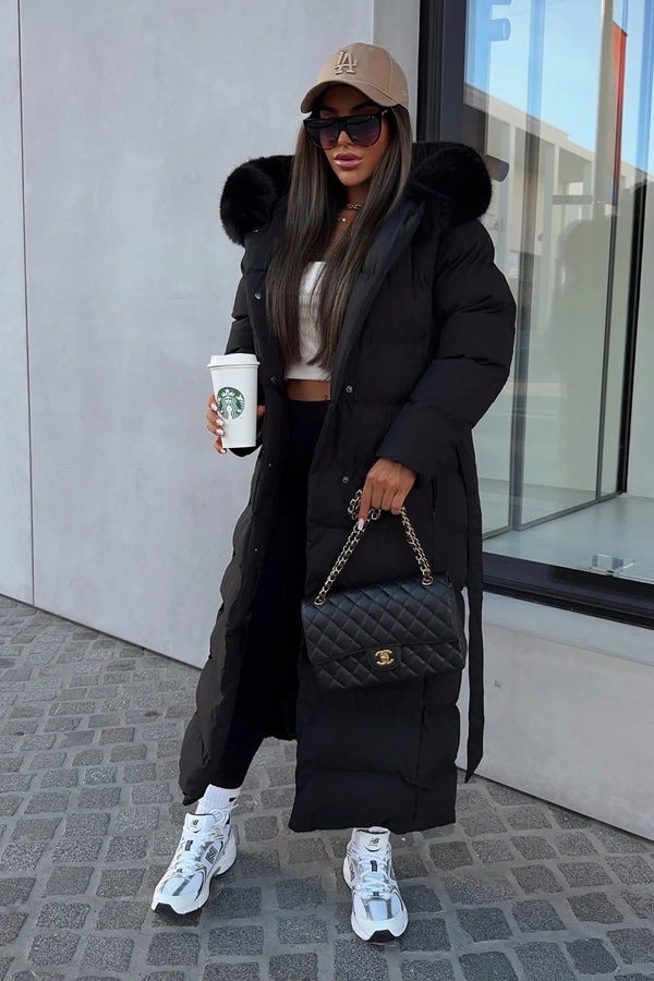 Dame vinter jakke model Diva i sort