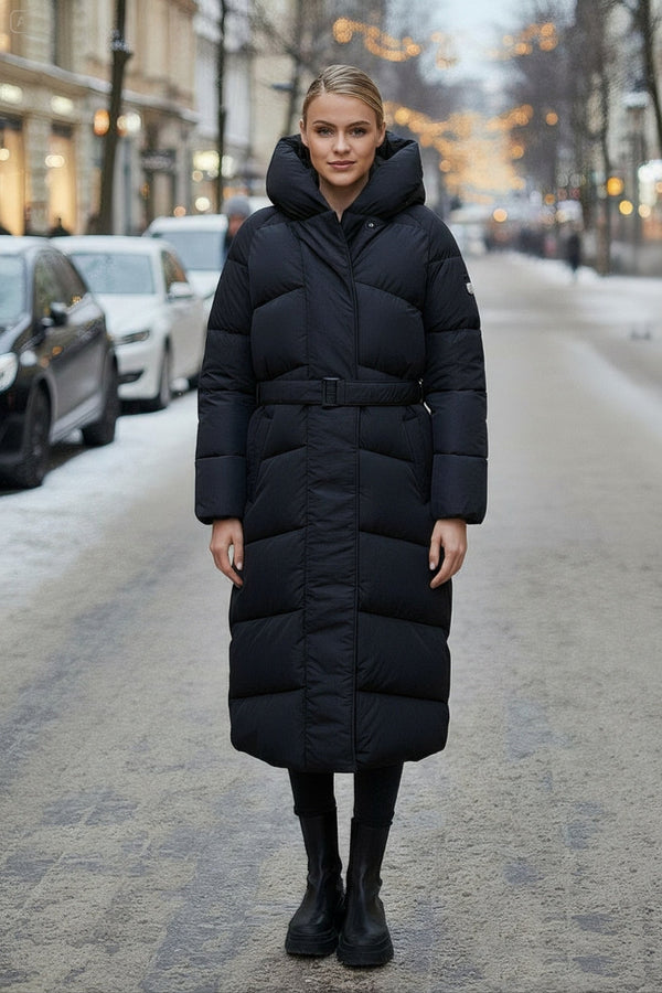 Delicious long winter jacket from NAVAHOO - Isblik in Black